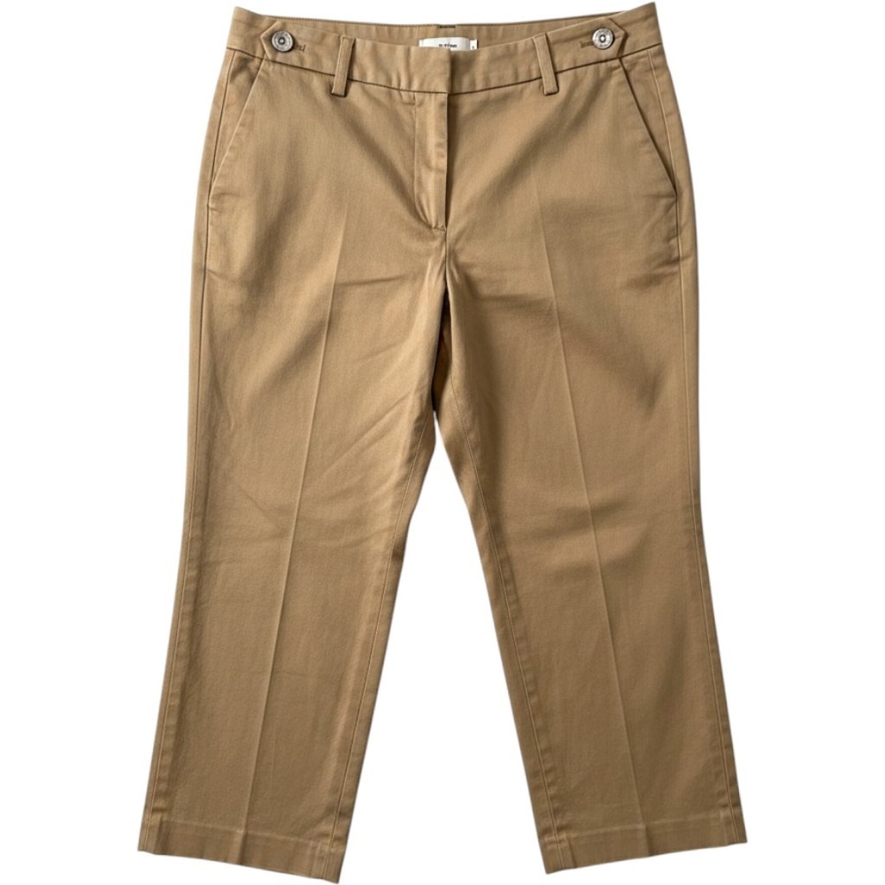 Peter Nygard Ankle Pants Button Waist 10P Tan‎ Womens Career Trousers Slim Leg